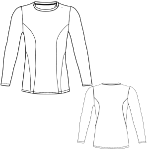 Fashion sewing patterns for Long sleeve Top 8090
